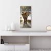 DEQORI Glass Wall Clock, Horizontal 30 x 60 cm, Elephant on Asphalt, XXL Design view 3