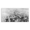 DEQORI Glass Wall Art, Airplane Over City, Horizontal, One-Piece, 100 x 50 cm view 2