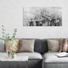 DEQORI Glass Wall Art, Airplane Over City, Horizontal, One-Piece, 100 x 50 cm view 3