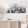 DEQORI Glass Wall Art, Airplane Over City, Horizontal, One-Piece, 100 x 50 cm view 4