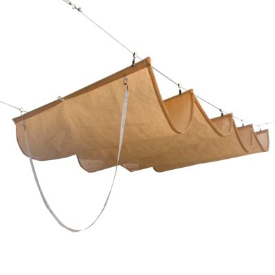 Zlovne Retractable HDPE Shade Sail, 95% Shade, Privacy and Wind Screen, Yellow, 1 x 6 m