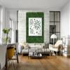 Perforated Furniture Panel, FLOWERS Model, White PVC, 73 x 73 cm view 2