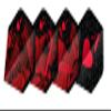 Unicorn Ultrafly Dart Flights, Royal Flush Design, Ultra-Durable 100-Micron Polyester-PET, Red, Standard Plus Shape view 1