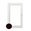 GEALAN S8000 uPVC Window, 2-Pane Basement Window, White Inside/Chocolate Brown Outside, 1000 x 750 mm, DIN Left-Hand view 1