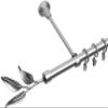 RENA Curtain Rod, 19 mm Metal, Silent Rollers, Complete Set, Matte Chrome, 260 cm | Bawaro view 1