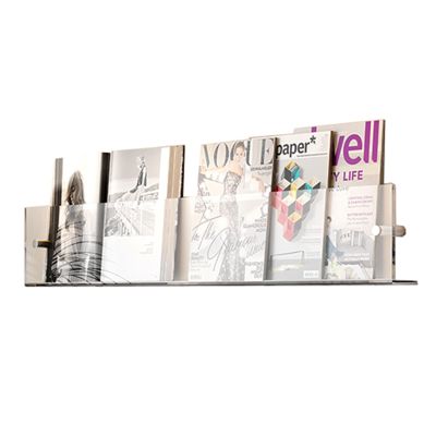 CMYUN Wall-Mounted Acrylic Magazine Holder, 80 cm (31 1/2 in)