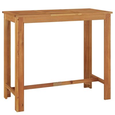vidaXL Solid Acacia Wood Garden Bar Table 120 x 60 x 105 cm