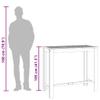 vidaXL Solid Acacia Wood Garden Bar Table 120 x 60 x 105 cm view 4