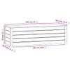 vidaXL Storage Chest 109 x 36.5 x 33 cm Solid Pine Wood view 3