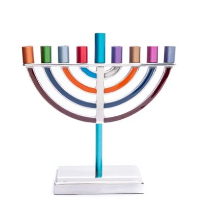 Yair Emanuel Aluminum Chanukah Menorah, 17 cm