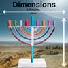 Yair Emanuel Aluminum Chanukah Menorah, 17 cm view 4