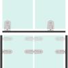 Shower Glass Door Hinge, 360° Swivel, Frameless, 304 Stainless Steel, for 510 mm Tempered Glass, 2-Pack, Gold view 4