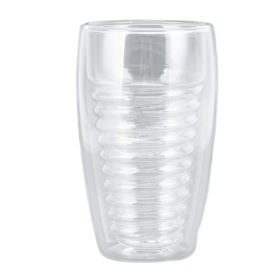 Double-Wall Glass Coffee Cup, 320 ml, Clear Insulated Cup for Home, Office, Cafés, Travel and Camping