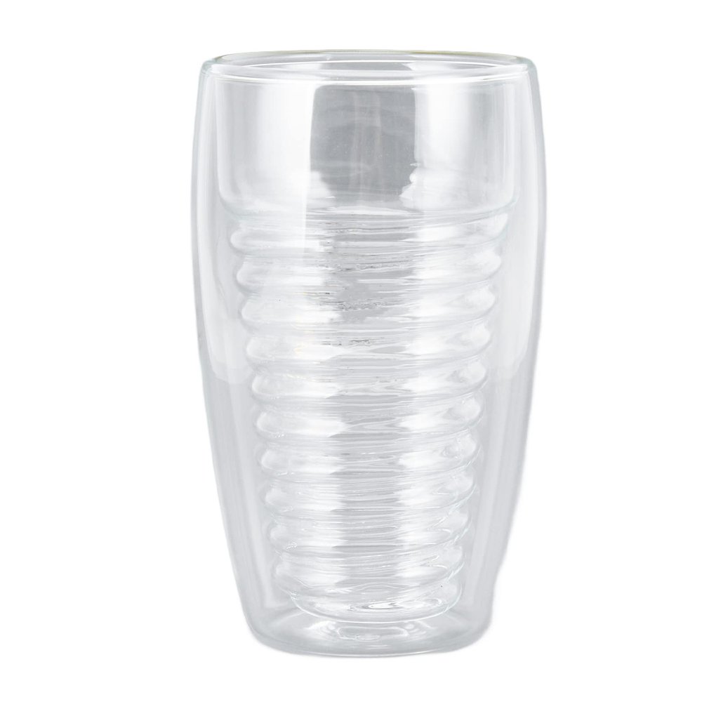 Double-Wall Glass Coffee Cup, 320 ml, Clear Insulated Cup for Home, Office, Cafés, Travel and Camping