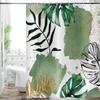 Hnmdmyi Boho Shower Curtain, 180 x 240 cm, Abstract Green Tropical Leaves view 1