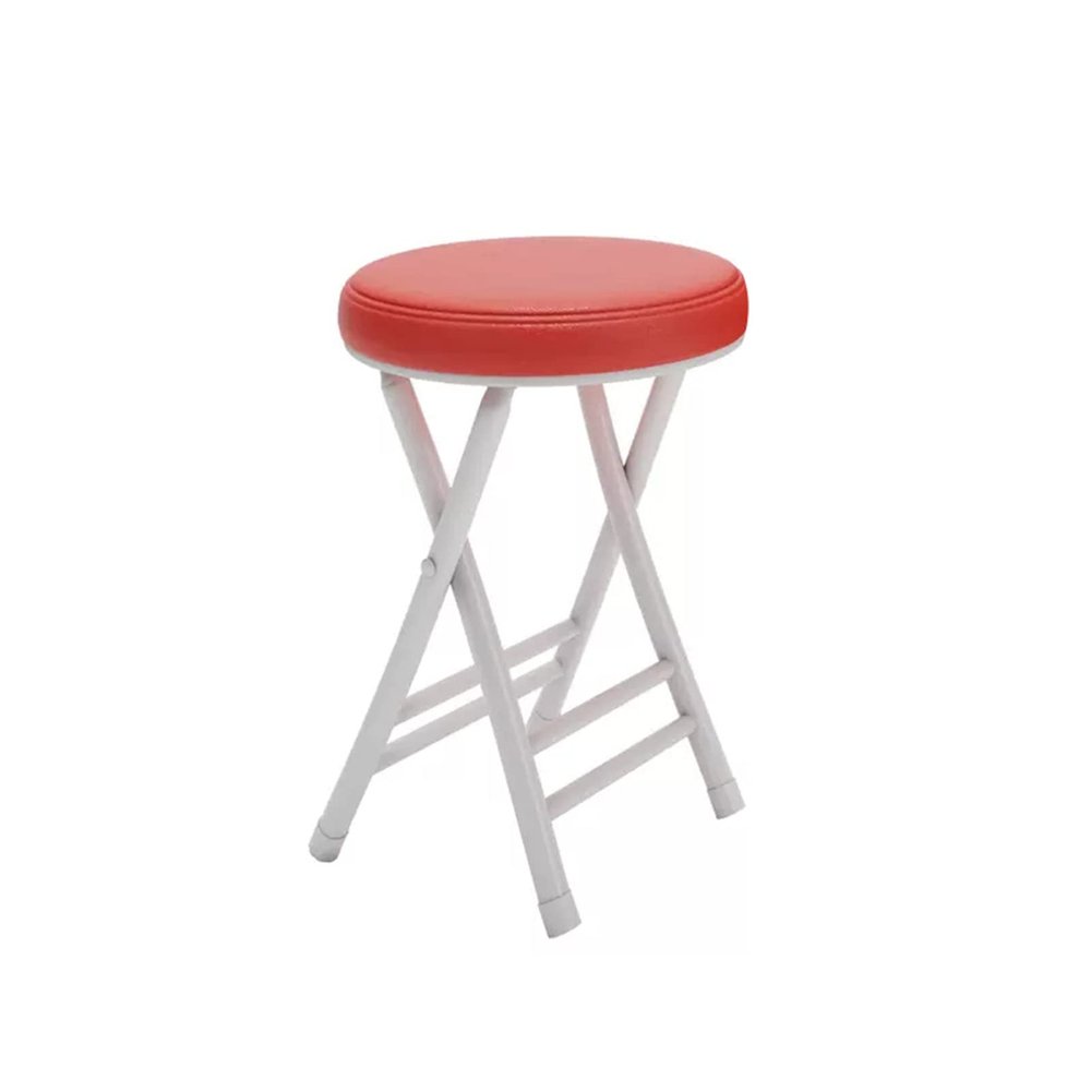 QWEERT Round Folding Stool, Red