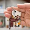 WOTEG Horse Saddle Ornament | Horse Saddle Car Decoration, Flat Saddle view 3