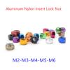 10 Aluminum Lock Nuts, M2–M6, Anodized Hex Nylon-Insert Self-Locking Nuts, Black M2 view 2