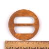 Wooden Round Ring Belt Buckles for Clothing and Bags, 2 Pieces, m2591, 60 mm view 3