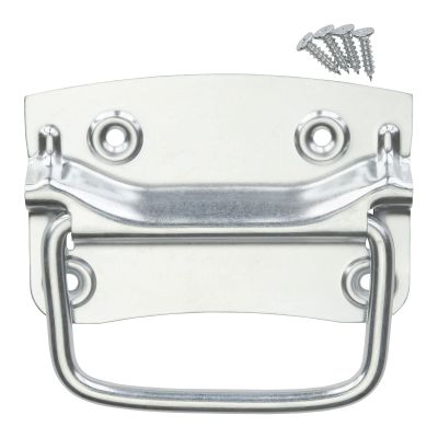 SOTECH 2-Piece Folding Handles, 120 x 80 mm, Silver-Plated Galvanized Steel