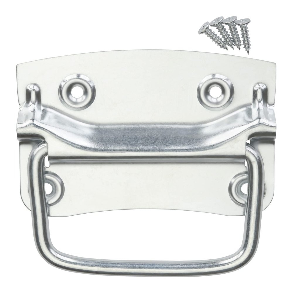 SOTECH 2-Piece Folding Handles, 120 x 80 mm, Silver-Plated Galvanized Steel