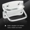 SOTECH 2-Piece Folding Handles, 120 x 80 mm, Silver-Plated Galvanized Steel view 2