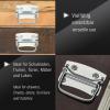 SOTECH 2-Piece Folding Handles, 120 x 80 mm, Silver-Plated Galvanized Steel view 3