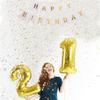 18th Birthday Decorations for Girls, Green and Gold Balloon Set with 18th Cake Toppers view 3