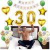 18th Birthday Decorations for Girls, Green and Gold Balloon Set with 18th Cake Toppers view 4
