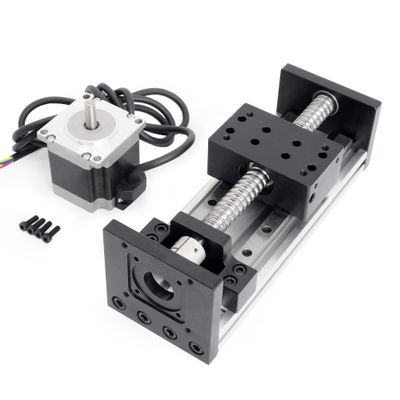 RATTMMOTOR Linear Stage Actuator, 200 mm, Dual-Rail Guide with SFU1605 Ballscrew and NEMA 23 Motor