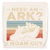 GENIGMAE “Need an Ark? I Noah Guy” Funny Christian Cotton Drawstring Gym Bag, Beige view 1