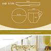 Pastoral Rose Bone China Tea Cup and Saucer Spoon Set, European Porcelain Coffee Cup, 200 ml, with Rack, A view 2