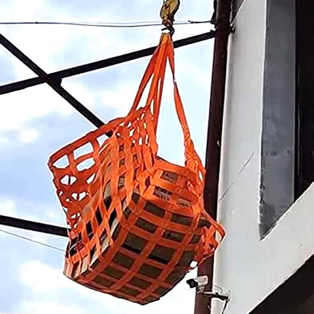 Nylon Sling Lifting Net for Trailers, 2 x 2 m, 15 cm Mesh, 2 t Load