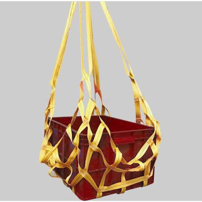 Flat Nylon Sling Lifting Net, 4 x 4 m, 15 cm Mesh, 2.5 t Load