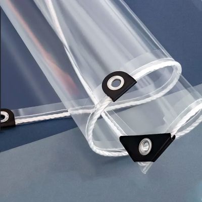 AMXFS Transparent PVC Tarp, 0.35 mm Waterproof Clear Cover, 2.2 x 6.6 m