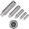 irsa24 500 x Stainless Steel A4 Hex Socket Set Screws with Dog Point ISO 4028 M4 x 25 view 1