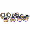 RISON Titanium M6 x 1.0 mm 12-Point Sprocket Flange Locknuts, Iridescent, 5-Pack view 3