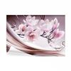 decomonkey Premium Abstract Flower Photo Wallpaper, 100 x 70 cm, XL, Magnolia, 3D view 1