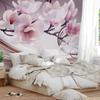 decomonkey Premium Abstract Flower Photo Wallpaper, 100 x 70 cm, XL, Magnolia, 3D view 3