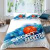 VASENA Basketball Bedding Set, 135 x 200 cm, 3-Piece Kids' Microfiber Set view 1