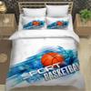 VASENA Basketball Bedding Set, 135 x 200 cm, 3-Piece Kids' Microfiber Set view 3