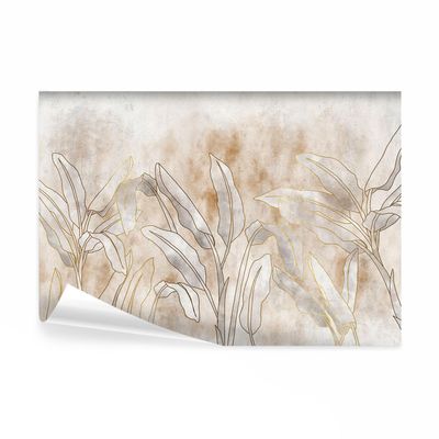 decomonkey Premium Abstract Nature Photo Wallpaper, 400 x 280 cm, XXL Leaves