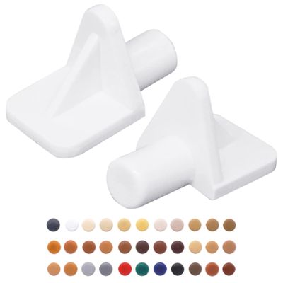 SKIR'CO 5 mm Plastic Shelf Support Pins, 200-Pack, White (S1)