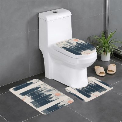 BAHLTS Wilderness Fox Art Bathroom Rug Set, 3-Piece, Absorbent, Non-Slip, Easy-Care