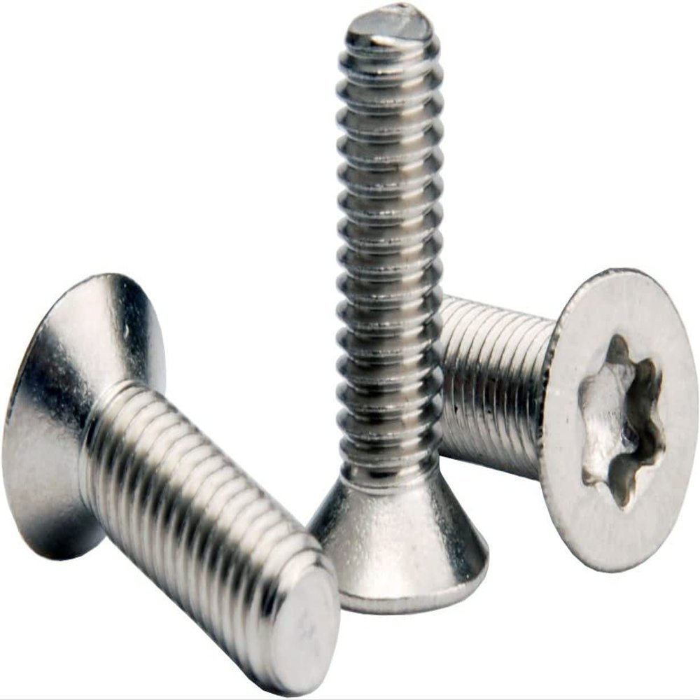 M8 Stainless Steel Tamper-Resistant Countersunk Torx Screws, 10 pcs (M8 x 45 mm)