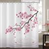 Hnmdmyi Sakura Flower Shower Curtain, Pink, 71 x 79 in view 1