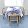 Morbuy Square Marble-Pattern Tablecloth, Waterproof, Wipeable, Purple, 120 x 120 cm view 2