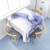 Morbuy Square Marble-Pattern Tablecloth, Waterproof, Wipeable, Purple, 120 x 120 cm view 3