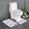 BAHLTS Hockey Elements Creative Printed Bathroom Rug Set, 3 Pieces, Absorbent and Non-Slip, Easy-Care view 1