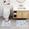 BAHLTS Hockey Elements Creative Printed Bathroom Rug Set, 3 Pieces, Absorbent and Non-Slip, Easy-Care view 2